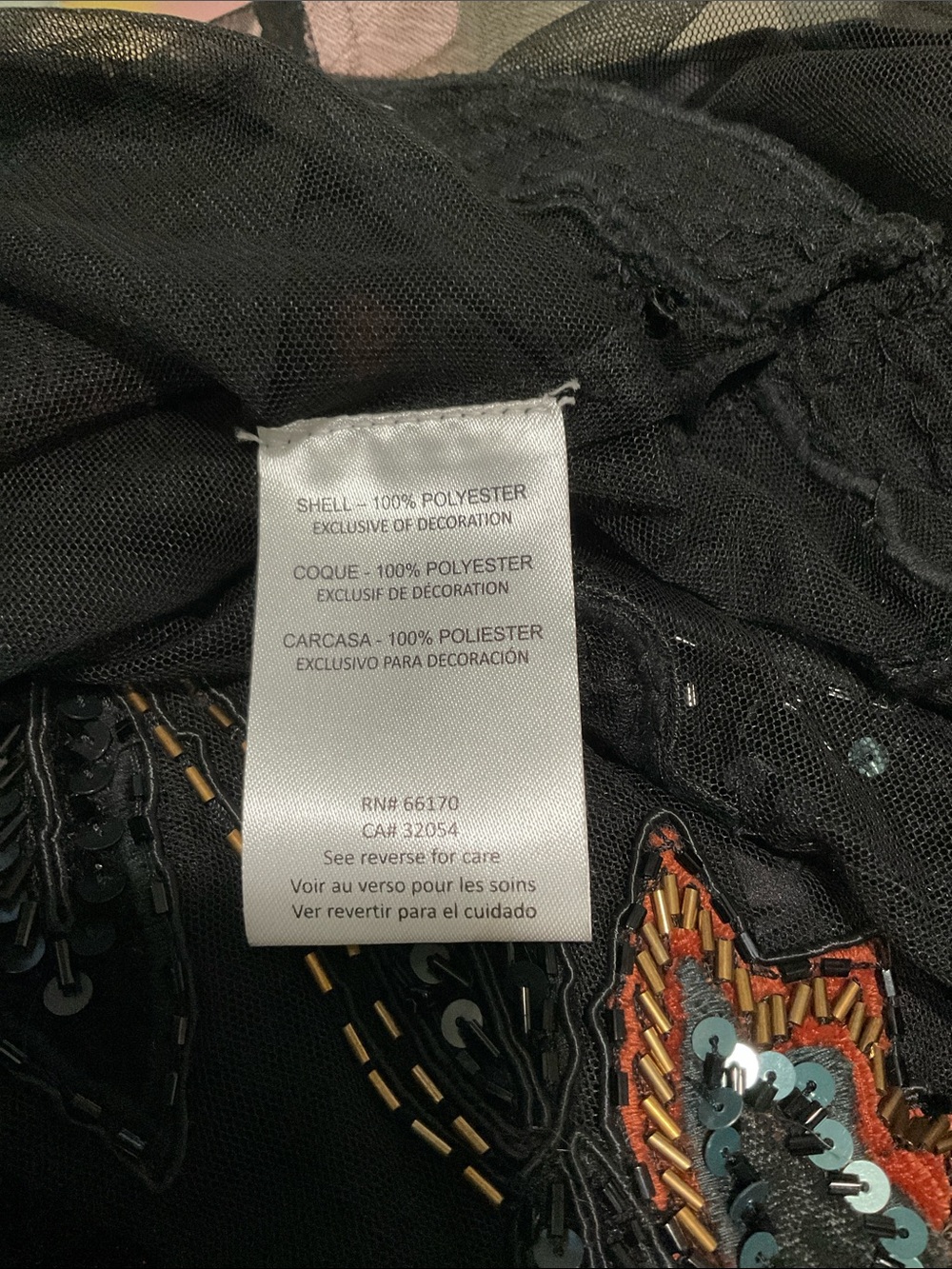 Sheer Black Floral Embroidered Maxi Dress - Picture 4 of 5